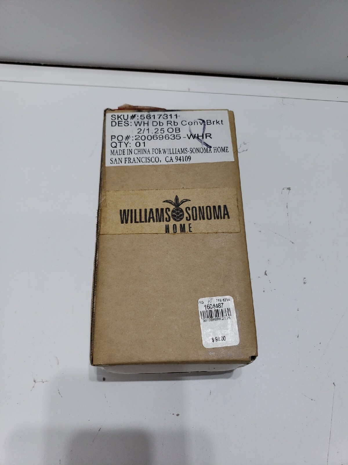 Williams Sonoma Inc. Double Curtain Rod 2″/1.25″ Wall Bracket Oil Rubbed Bronze