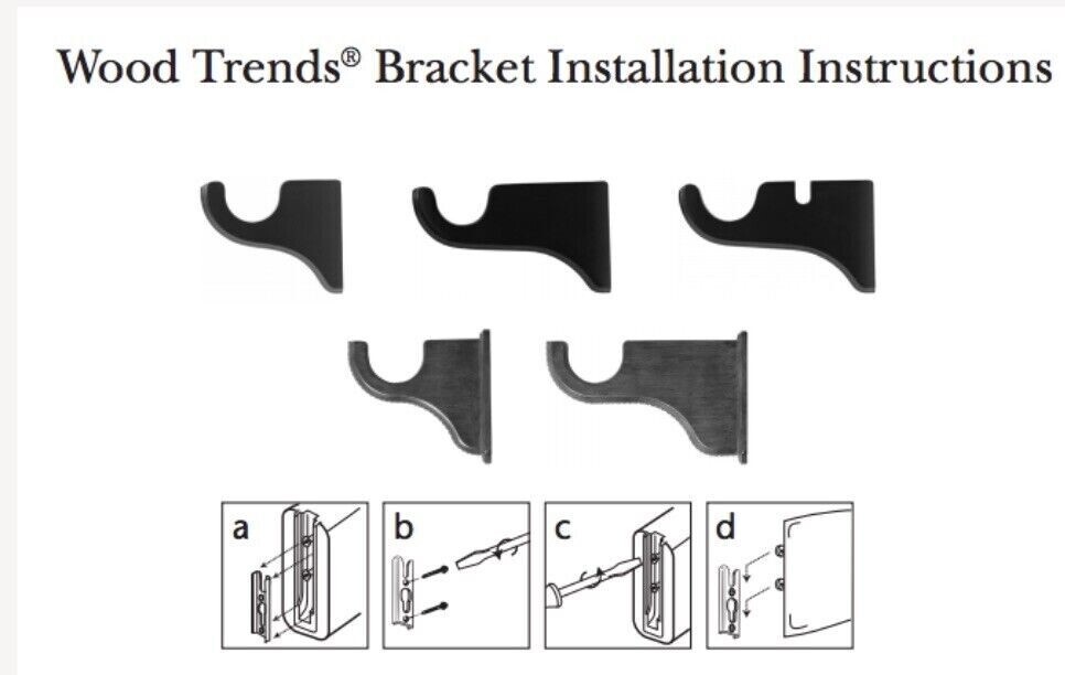 Kirsch Wood Trends Classic 3 1/2″ Return Drapery Rod Bracket #5615025