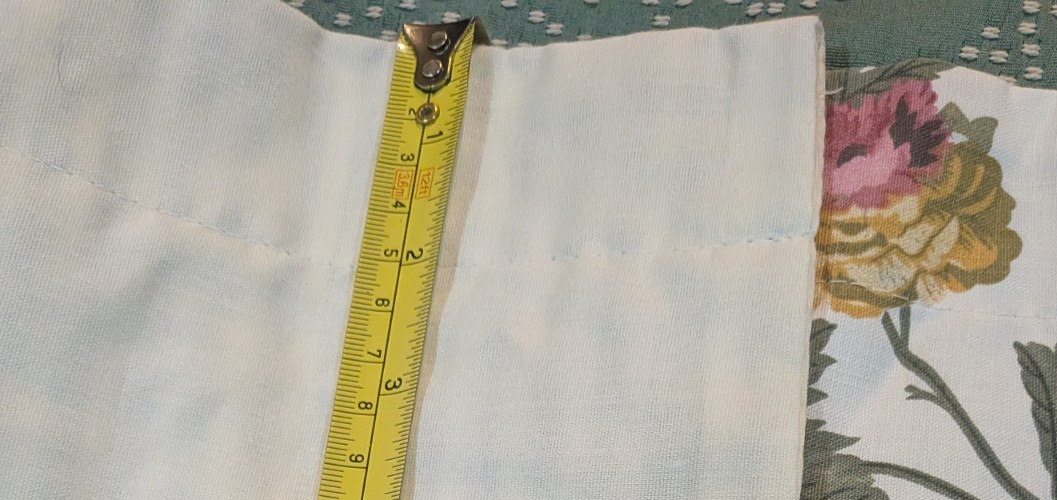 2-Tiered Valance FLORAL/STRIPED BLUE PINK GREEN GOLD on White Background