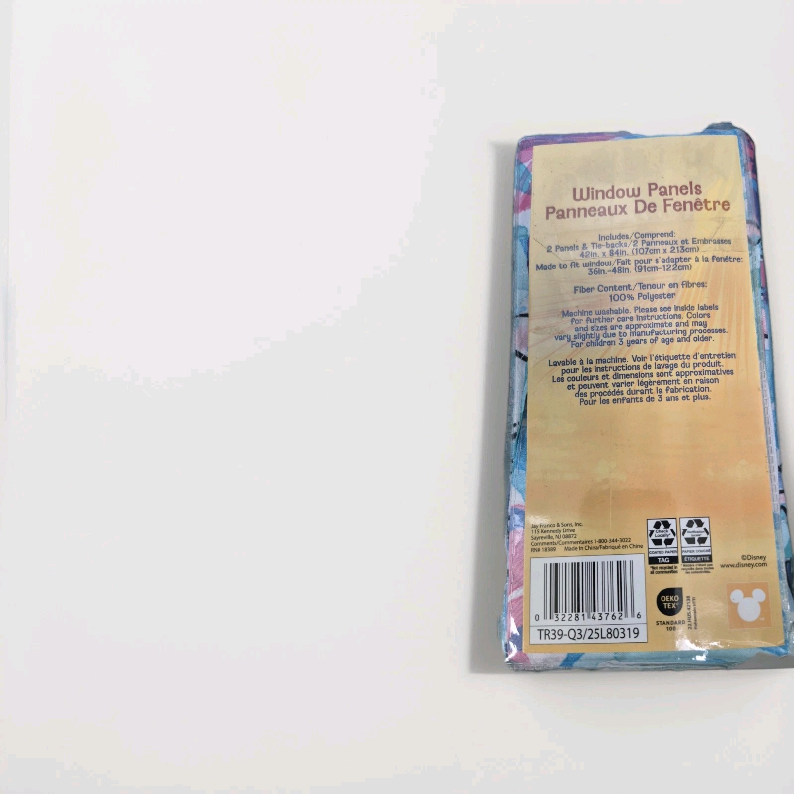 Disney Stitch Curtains 2 Panels Tie-backs 42×63 Polyester Novelty Curtain