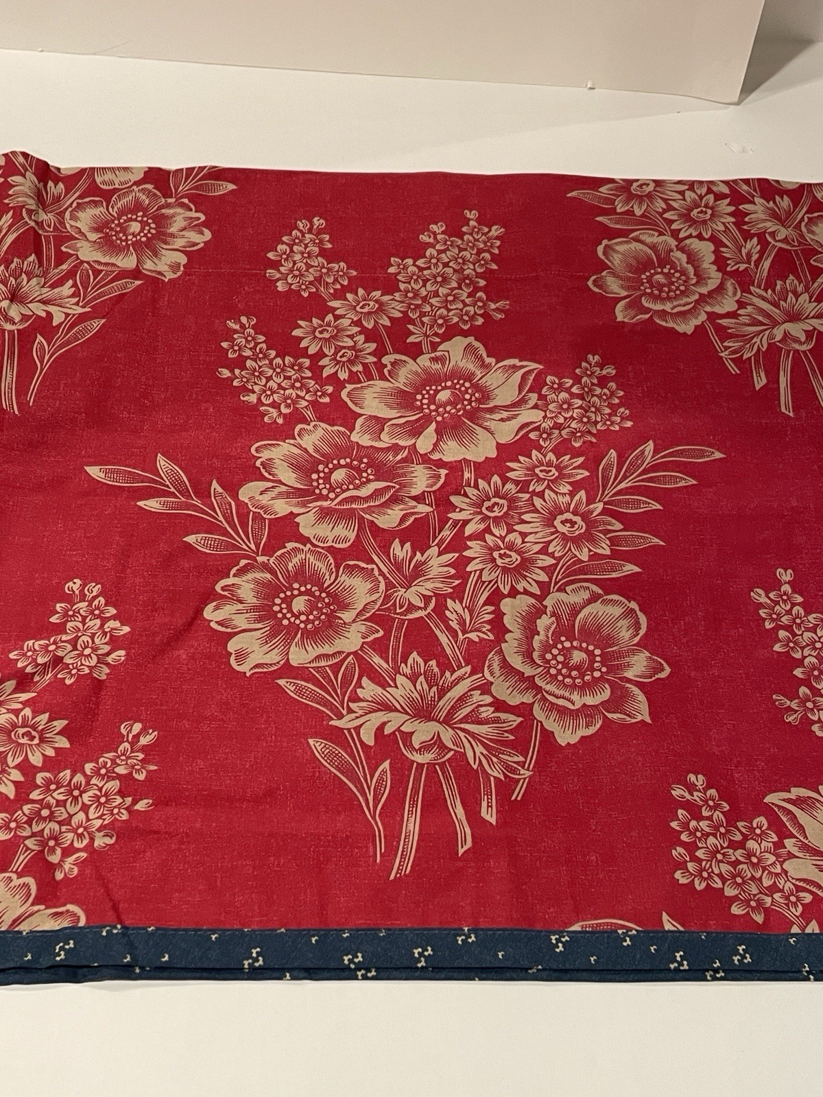 Ralph Lauren Chaps Telluride Valance Red And Blue Floral Window Treatment