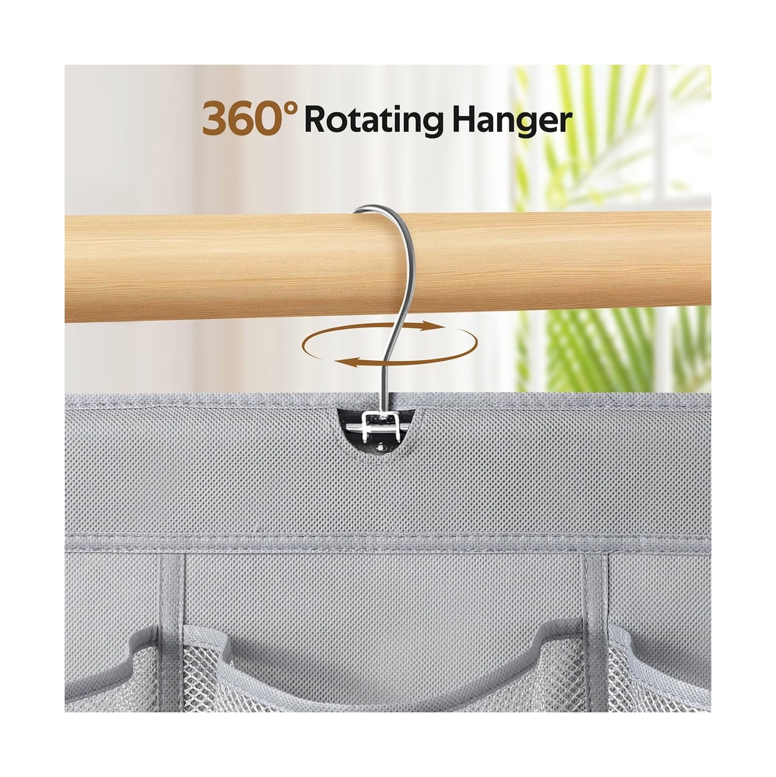 MISSLO 30 Large Pockets Dual Sided Hanging Shoe Organizer for Closet with Rot…