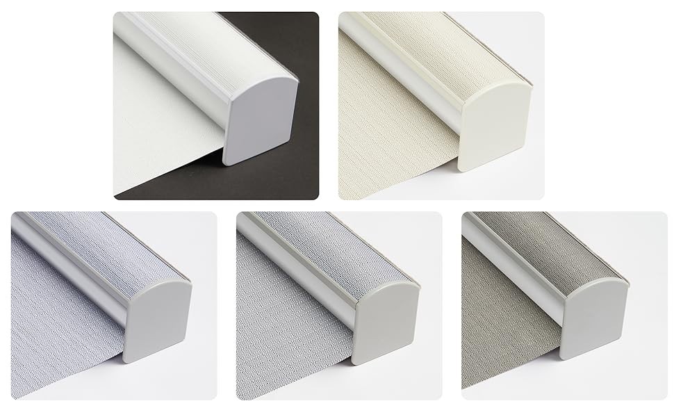 Clearance Beige Free-Stop Cordless 100% Blackout Roller Shades for Window Blinds
