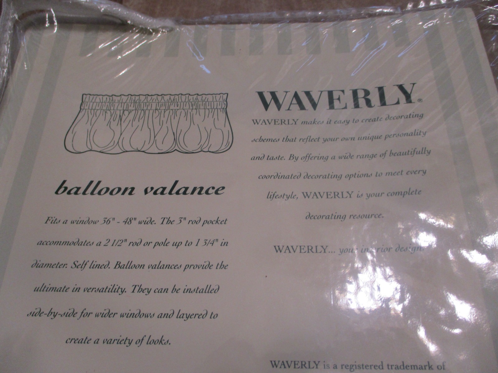 NIP Waverly second spring balloon valance florals berries ferns