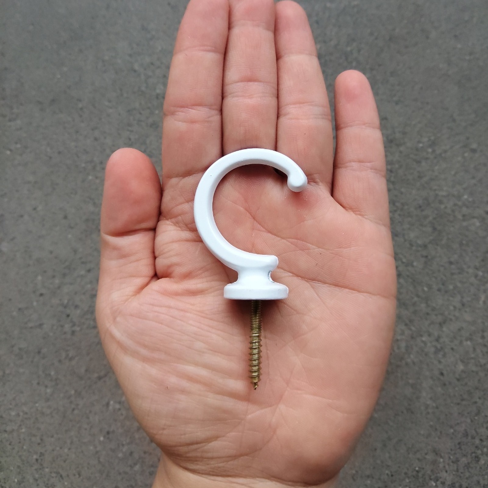 4Pcs White Aluminum Alloy Wall Mounted Curtain Holdback Drapery Hooks
