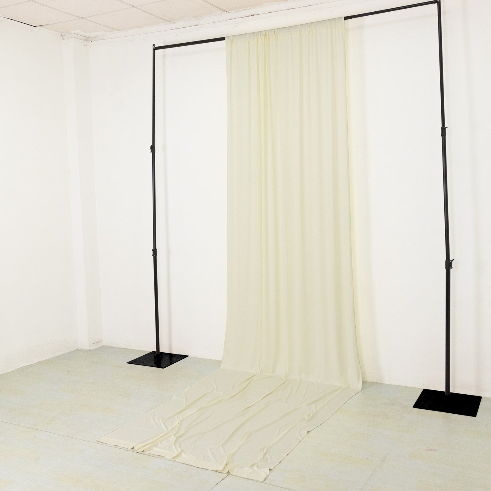 16 ft IVORY 4-Way Stretch Spandex Divider Backdrop Curtain Party Wedding