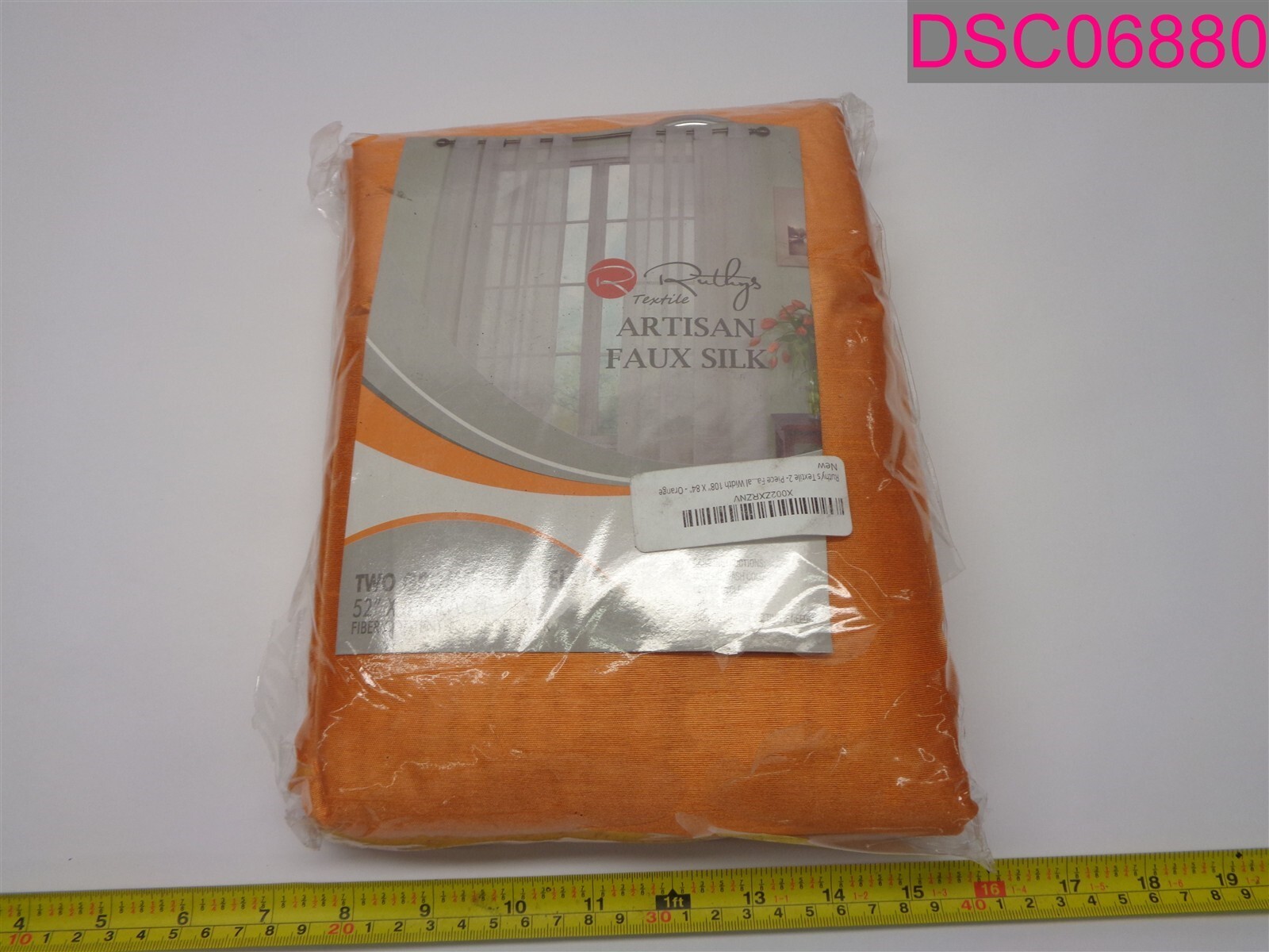 2 Piece Ruthys Textile Artisan Faux Silk Grommet Panels 52″x84″ Orange Curtains