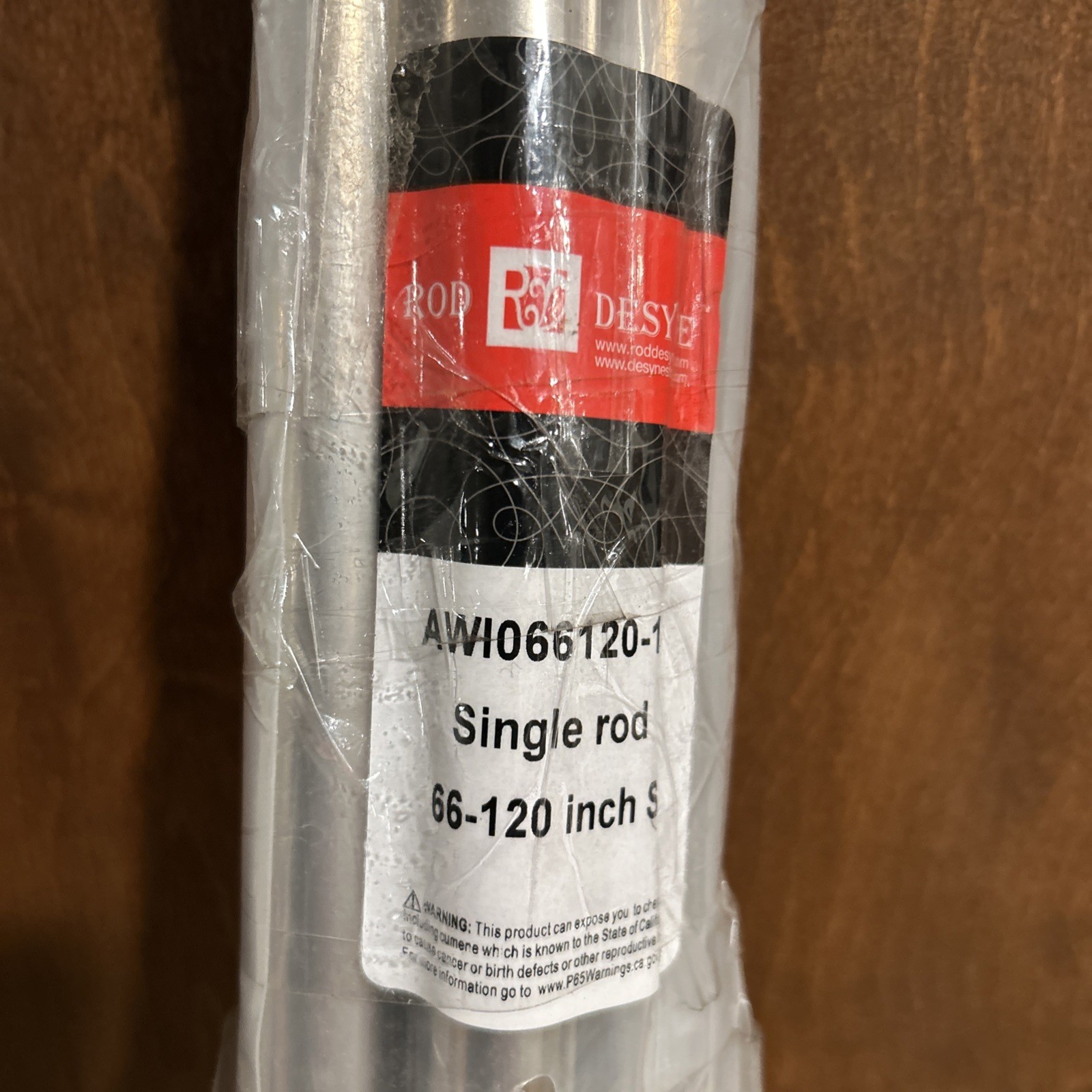 Rod Desyne Arman 13/16″ Corner Window Curtain Rod 66-120″ Satin Nickel NEW OB