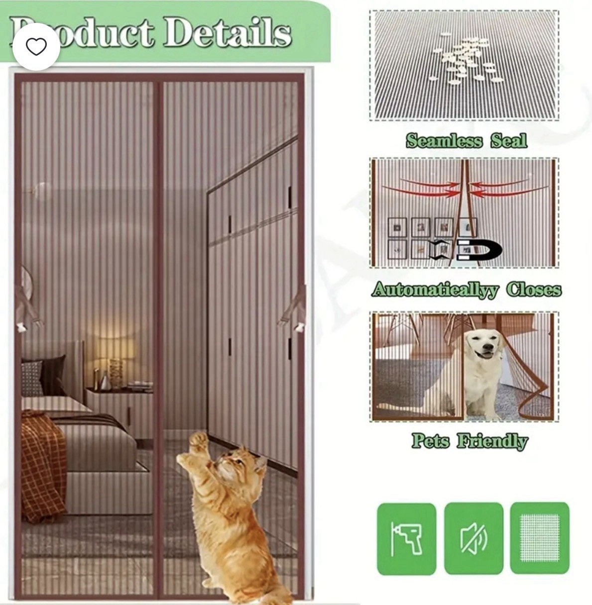Ikstar Home Magnetic Thermal Insulated Door Curtain 39″x99″ – A2000