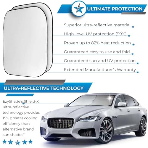Windshield Sun Shade with Shield-X Reflective Technology. Medium (Standard)