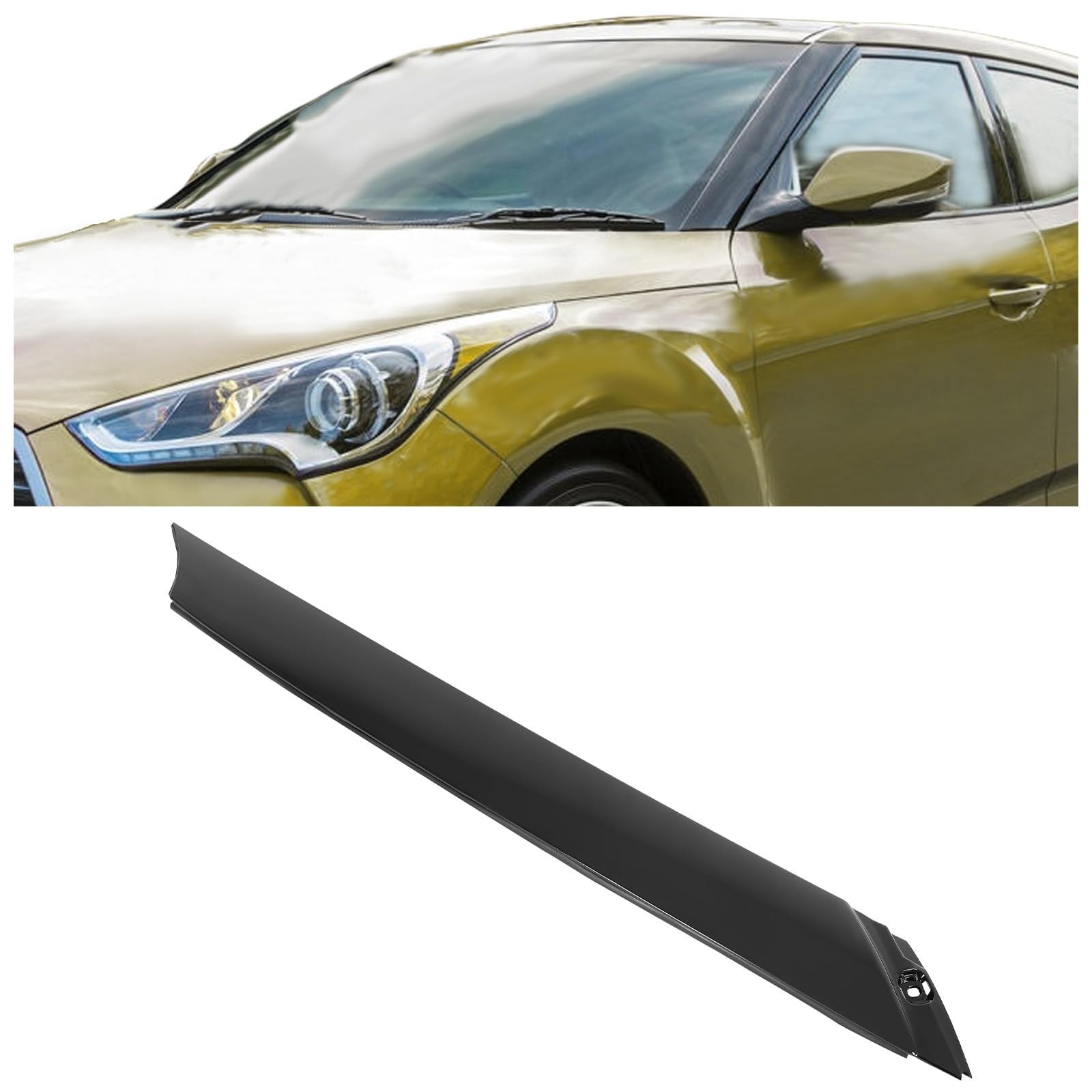 Hecasa Windshield A-Pillar Trim Compatible 2012-2017 Hyundai Veloster