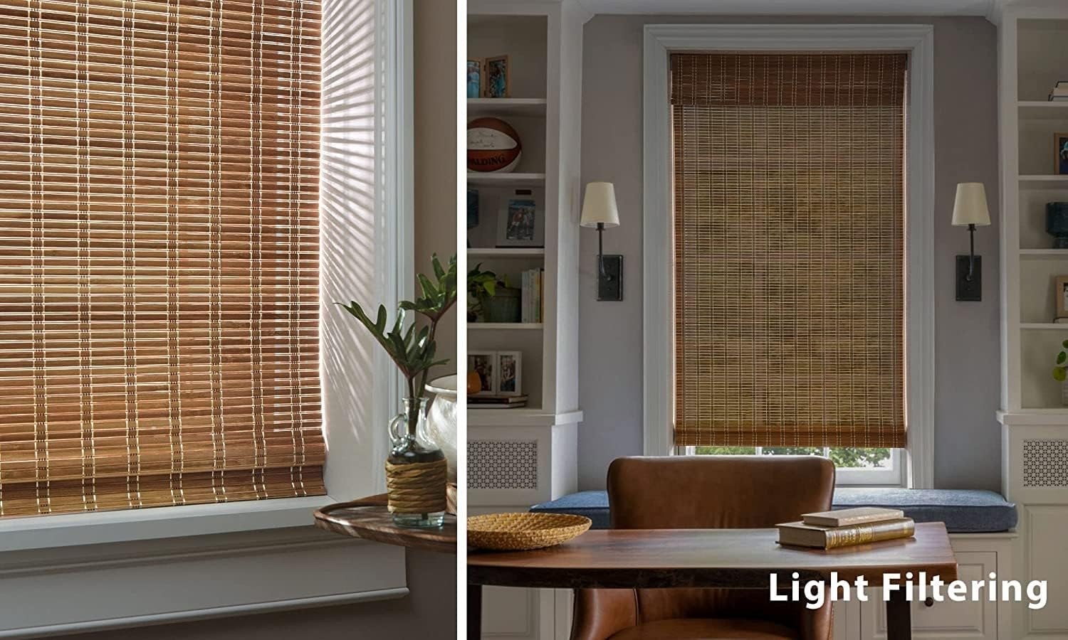 LazBlinds Cordless Bamboo Roman Shades 31×48 Open Box MSRP $79 FREE SHIP