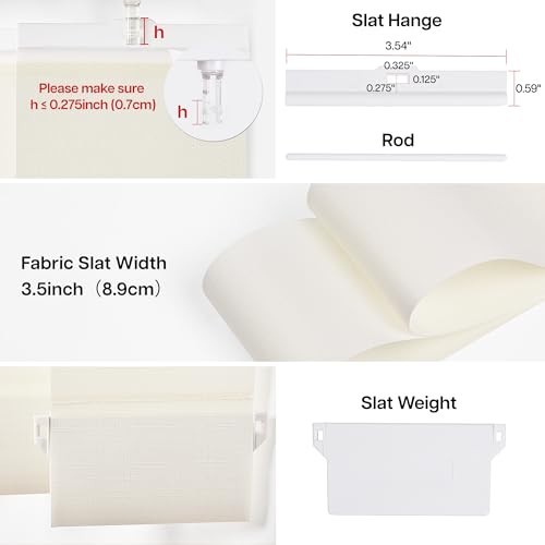 Vertical Blinds Replacement Slats 25 Pack 82.5 Inch 3.5 Inch Light Filtering