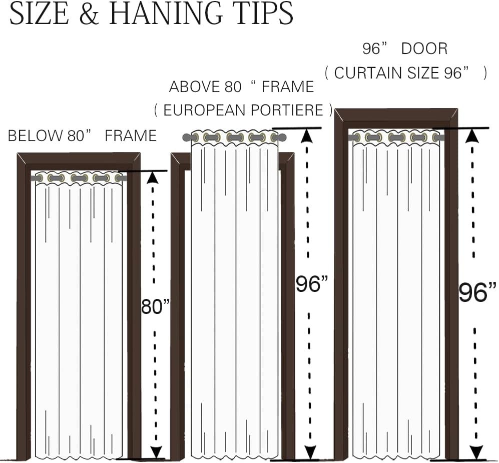 Grommet Top Room Divider & Privacy Curtain 42” W x 80” L – Blackout Fabric