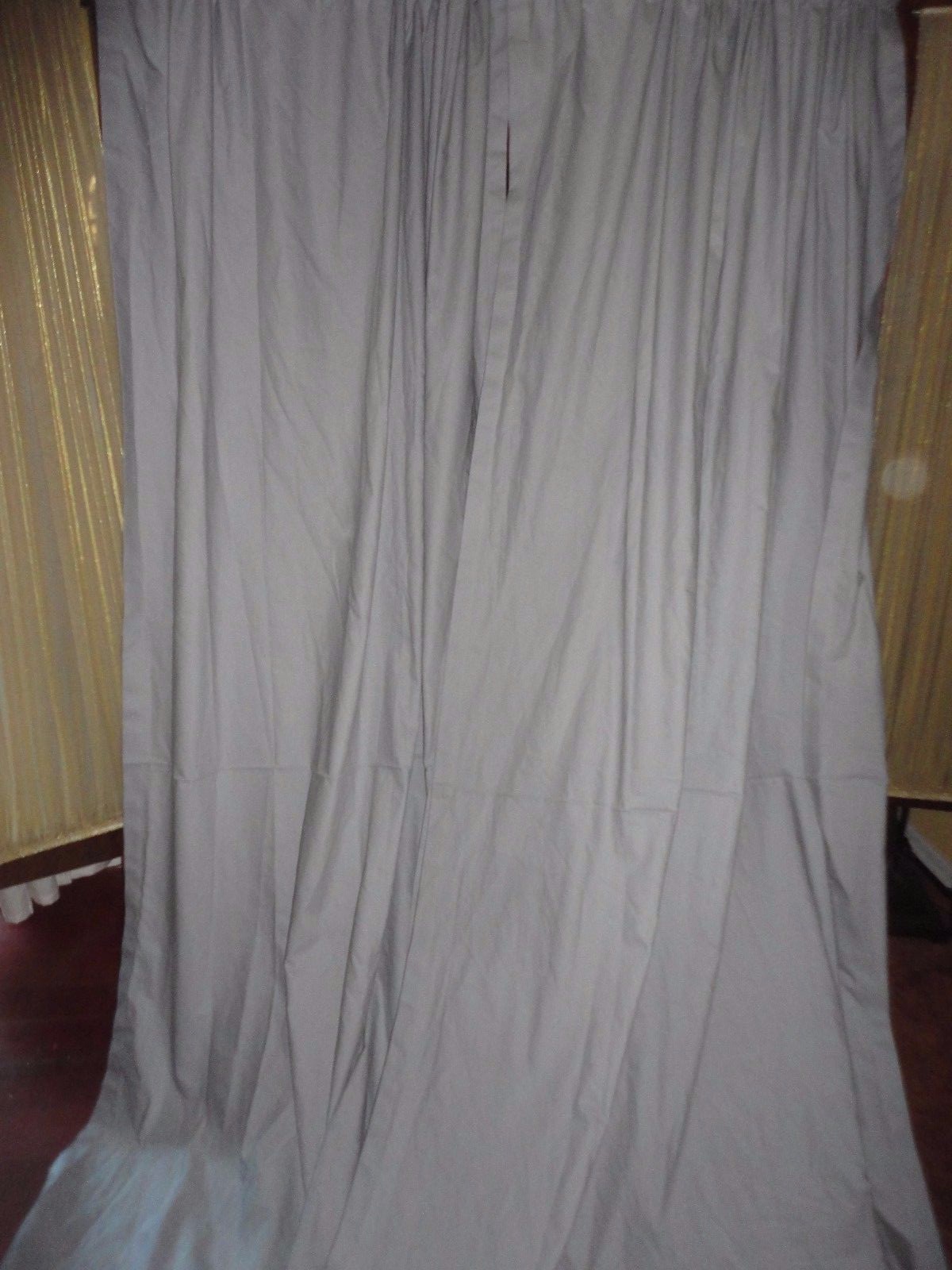 TOMMY HILFIGER LIGHT-MEDIUM GRAY (PAIR) UNLINED WINDOW PANELS 48 X 94