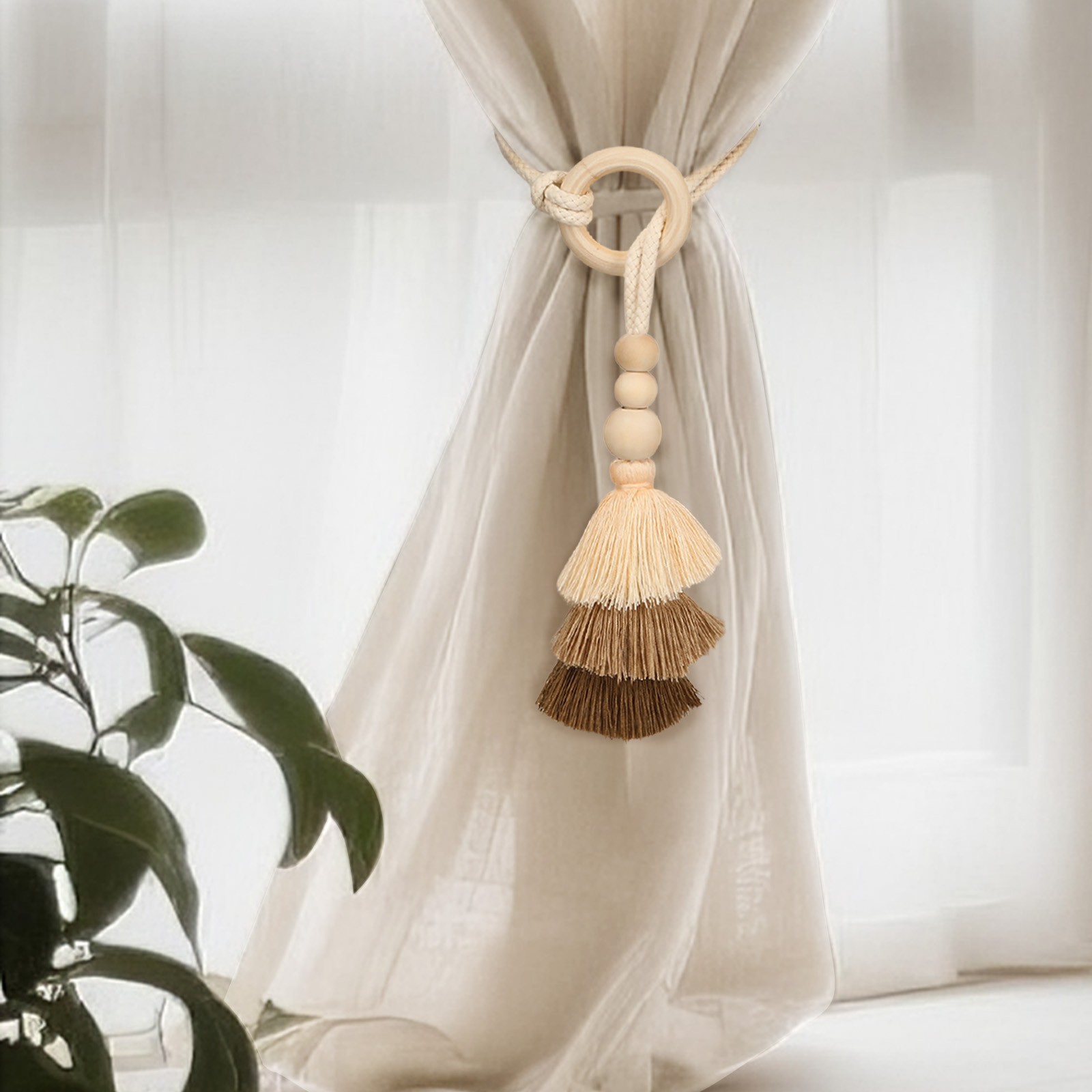 Magnetic Curtain Tiebacks for Home Decor No Installation Required Floral Design