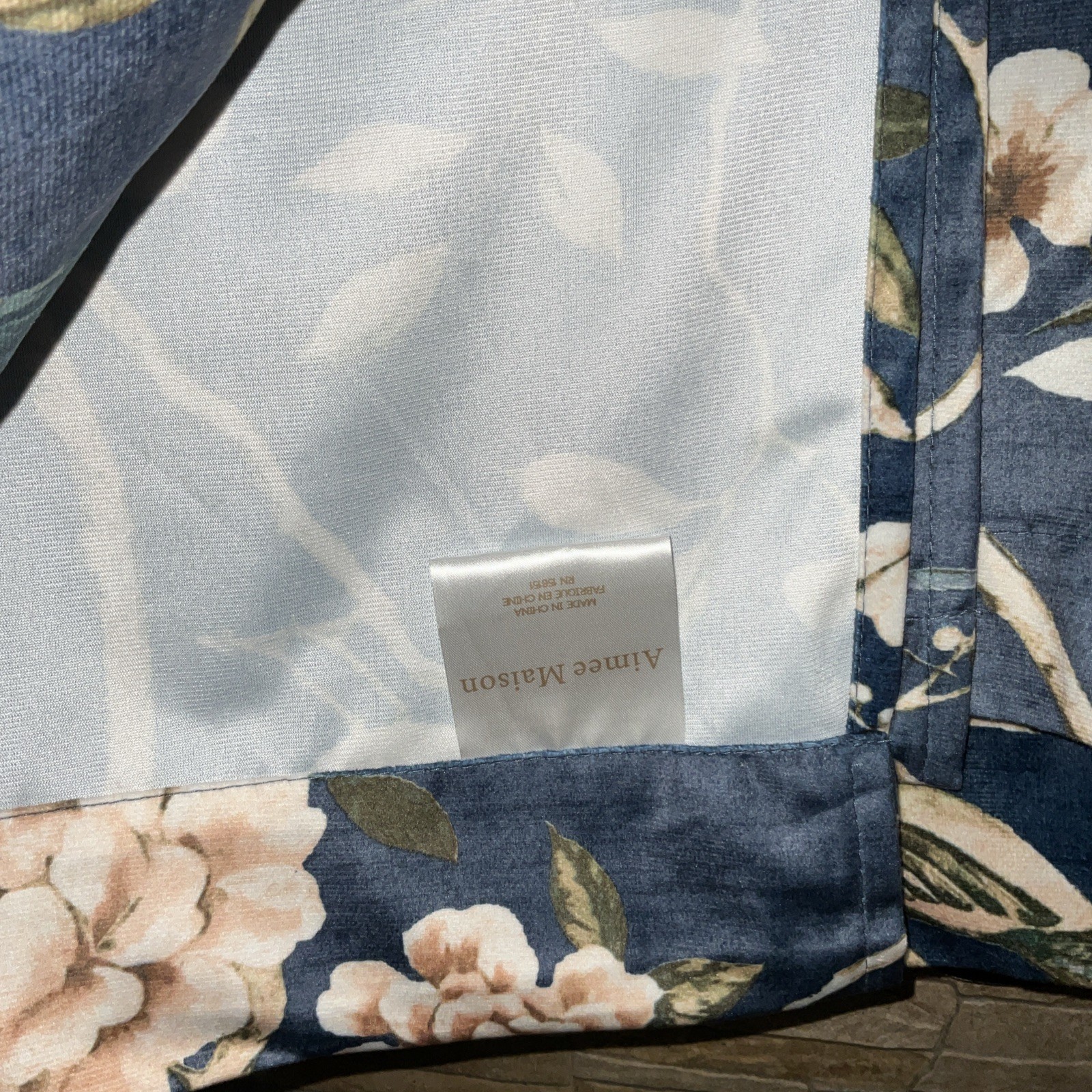 Set of 4 Window Panels – Aimee Maison Mocking Jay Birds Drapes – Blue – 37 x 96”