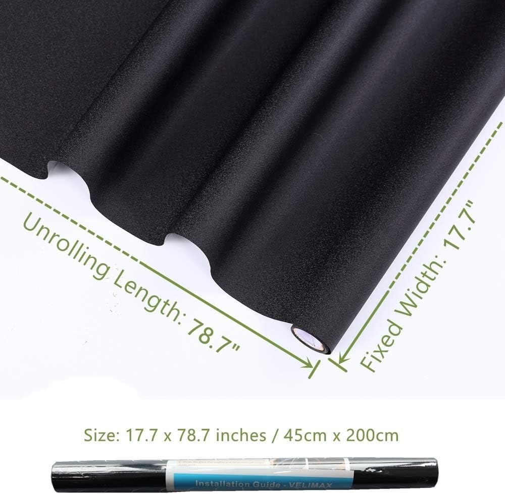Reusable Black Window Cover – 17.7 x 78.7 in. Static Cling for Custom Designs