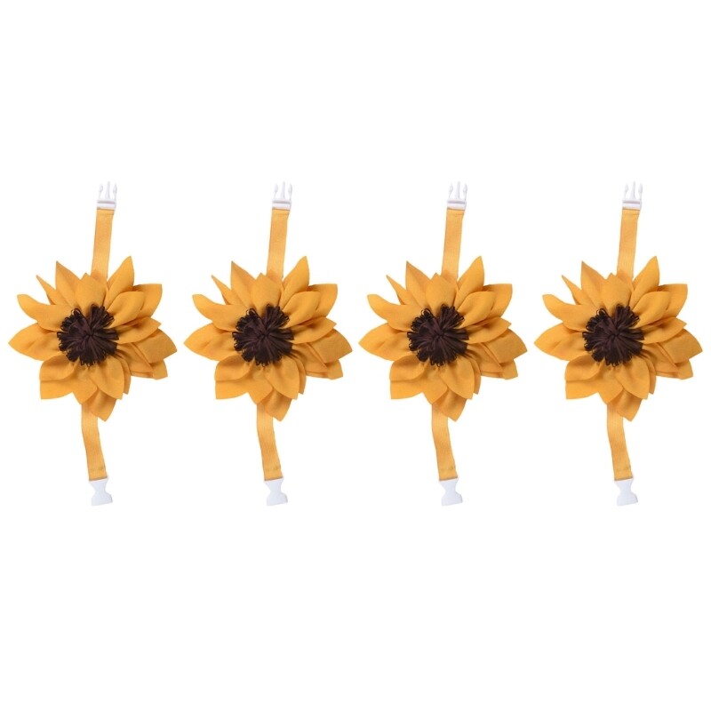 Pack of 4 Flower Design Curtain Holdbacks for Living Room Window Drape Tiebacks