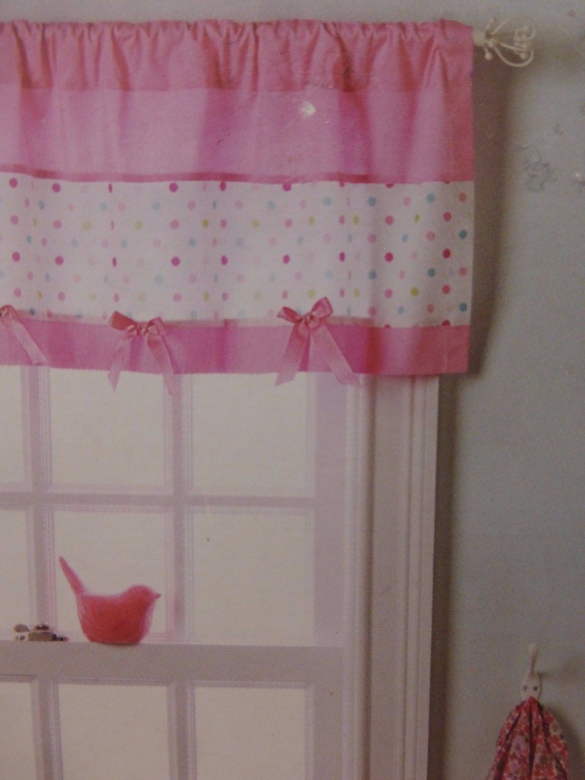 Circo Pink Flower Dot Collection Window Valance 54″ x 15″ NIP
