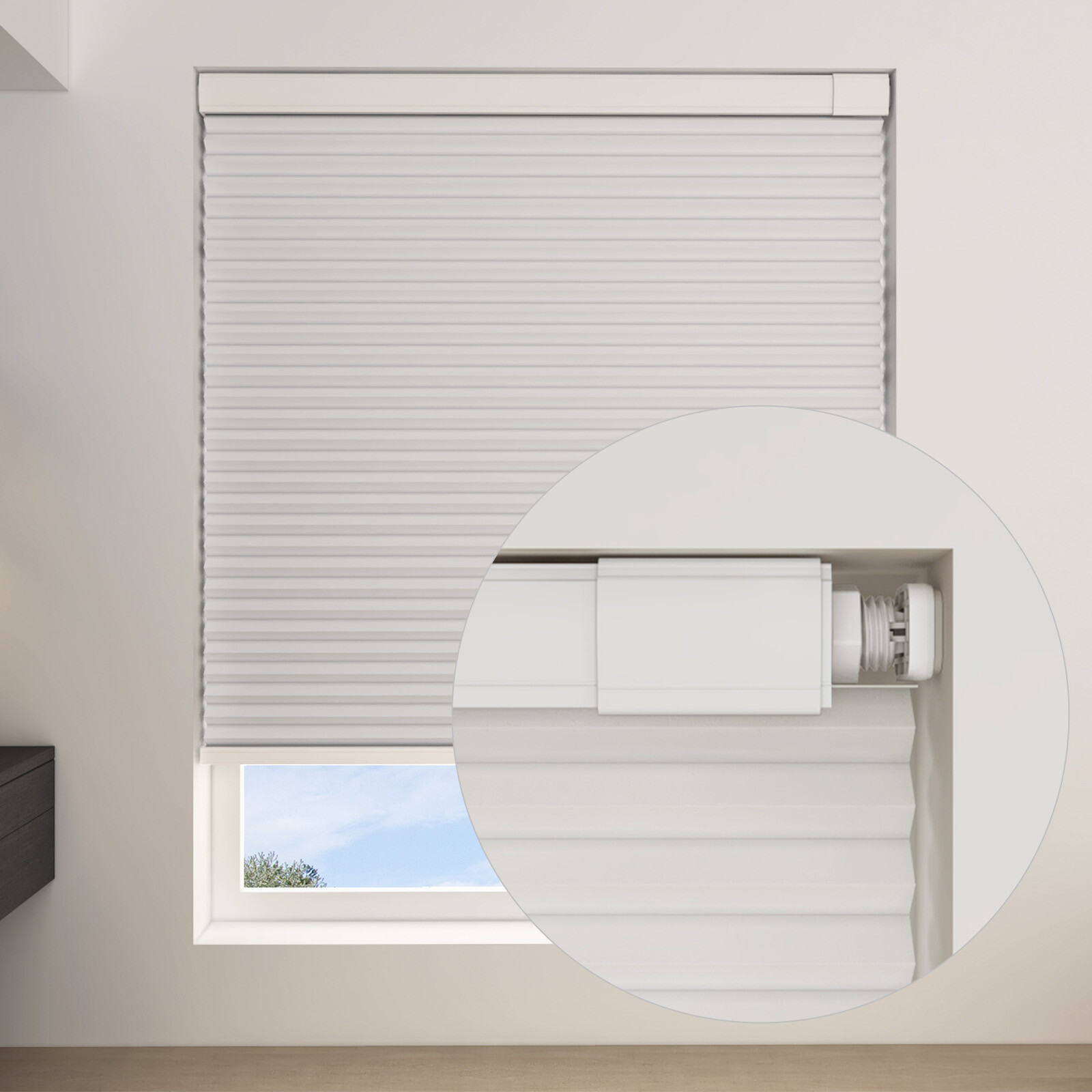 Blackout 1.5” Cellular Shades Honeycombs for Window No Drill No Tools Cordless