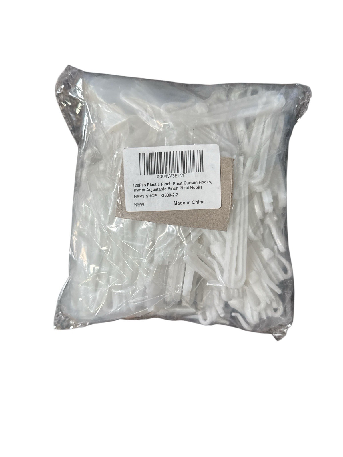 Adjustable Pinch Pleat Curtain Hooks, 120Pcs Heavy Duty Plastic Hooks for Dra…
