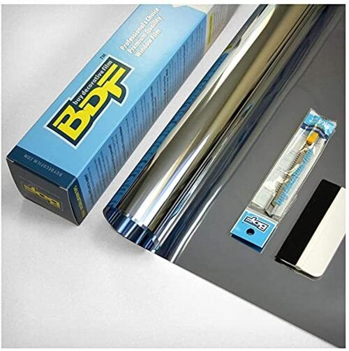 S05 Window Film Daytime Privacy and Heat Control Mirror Silver 5 24in X 16ft