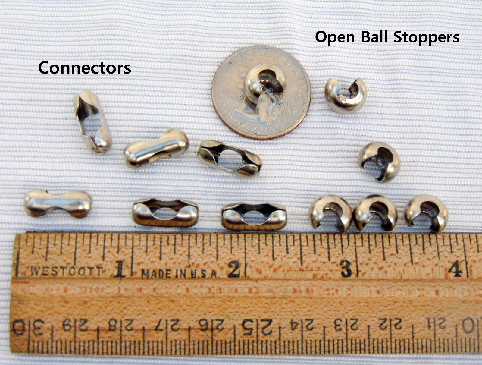 Roller Shade replacement chain 4.5mm Stainless Steel Ball Bead #10 + connectors