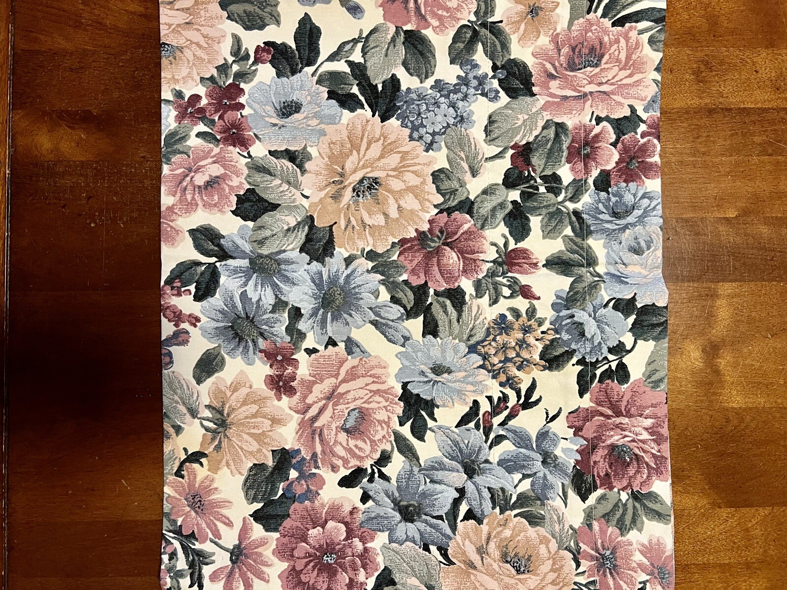 Burlington Floral Flower Valance Chic Cabin Country Cottage 15.5″ X 83″ VTG USA