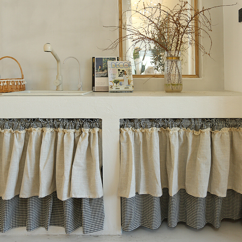 Haig cotton and linen cabinet curtain