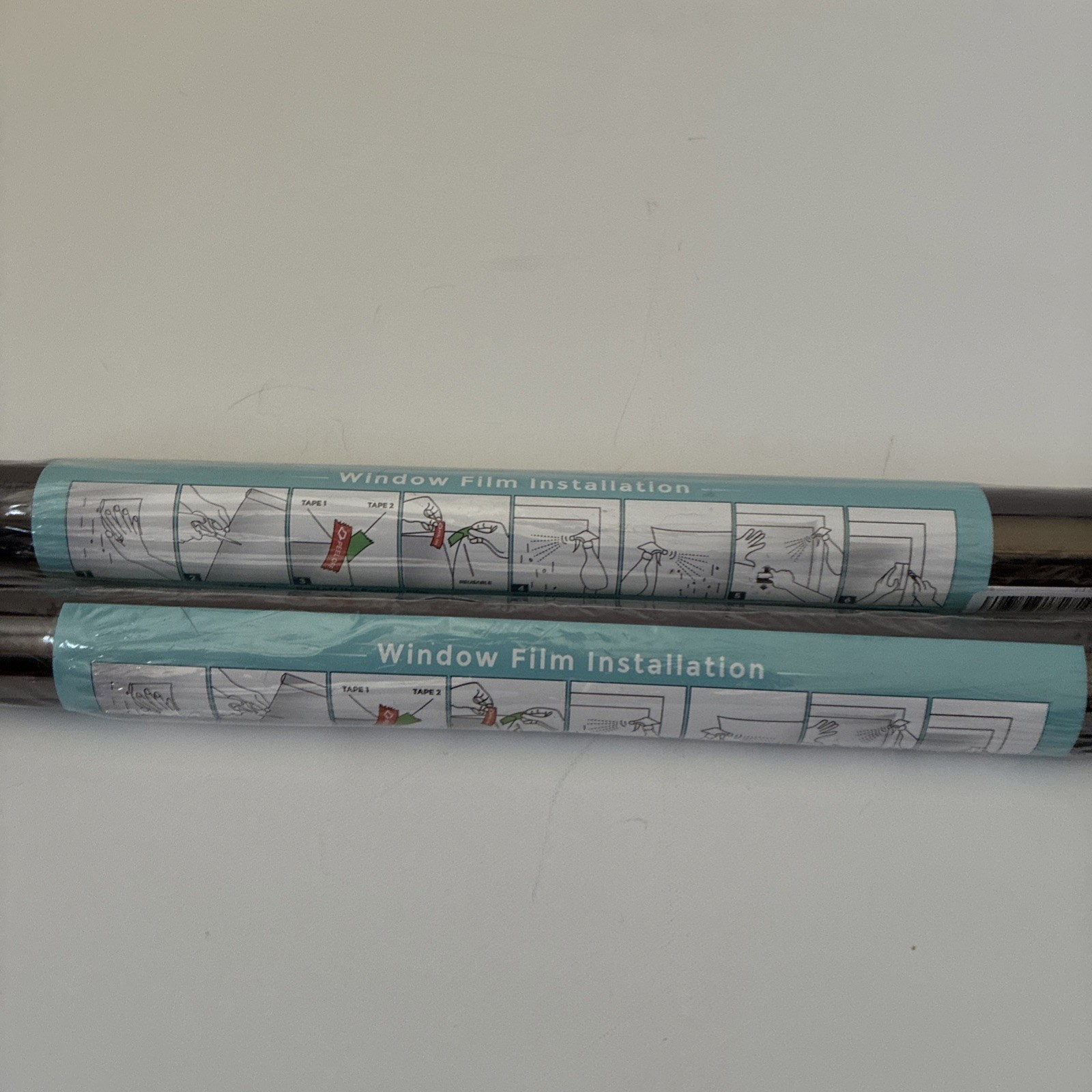 Lot Of 2 Coavas One Way Privacy Window Film Reflective Tint Static Sz 17.5×78.7