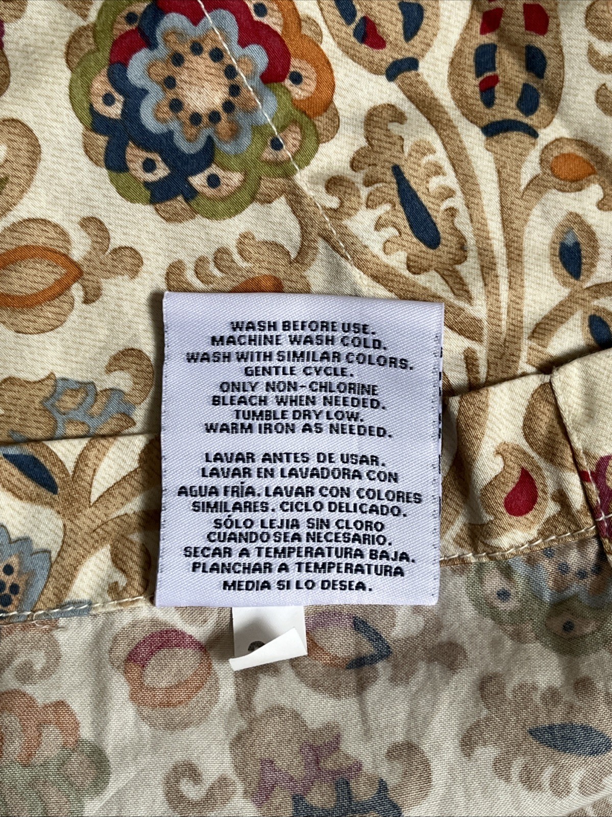 Chaps Ralph Lauren Marrakesh Valance 76 x 16 100% cotton Gold Blue