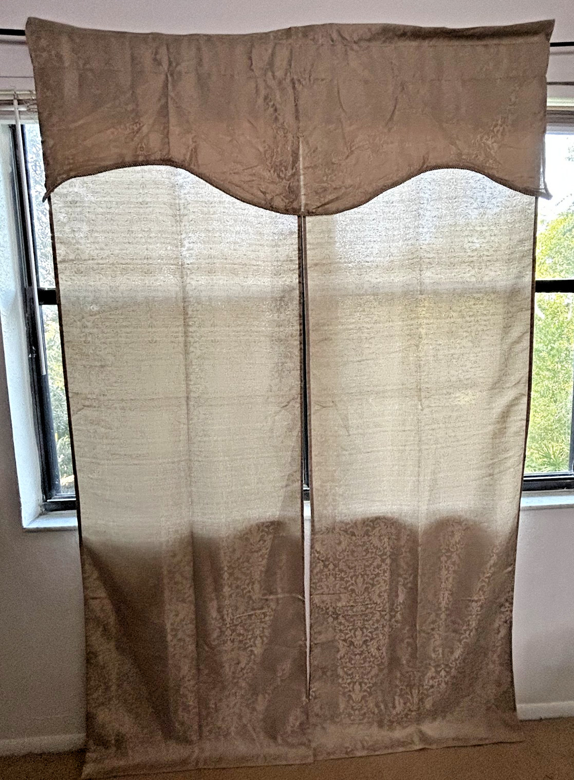 Lot of Assorted Window Treatments Coverings Curtains Valances Tassels etc.