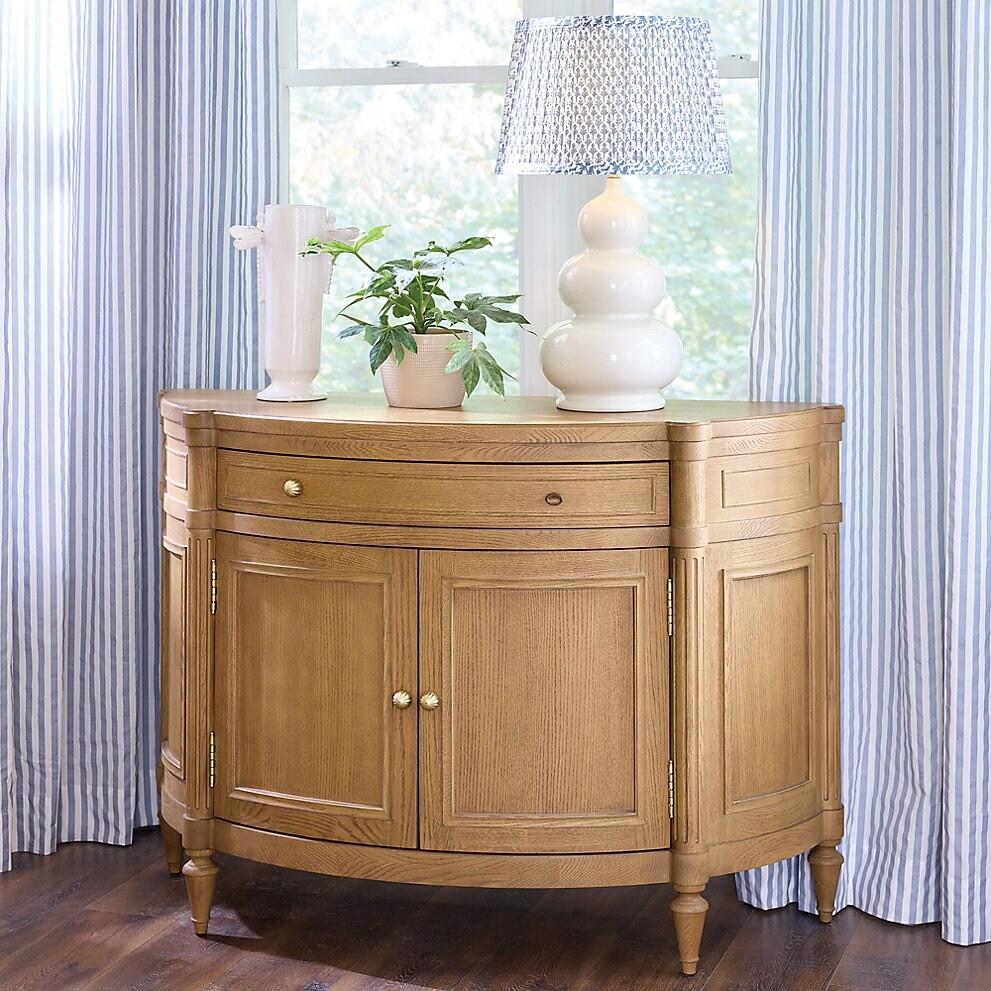 Ballard Designs Classic Stripe Ruffled Drapery Panel…