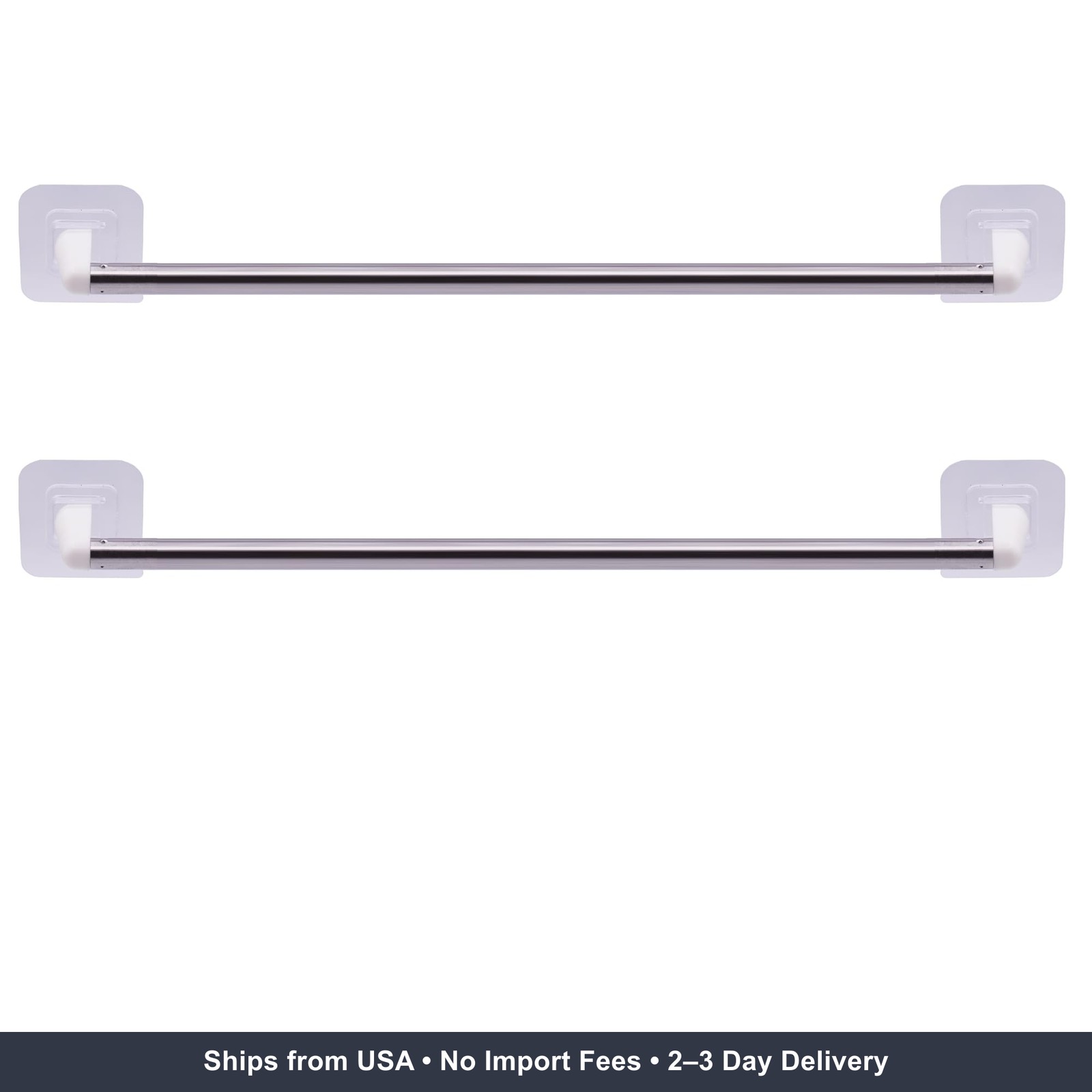 Type C 16″ – 39″ Self Adhesive No Drilling French Door Curtain Rod Petite cafe C