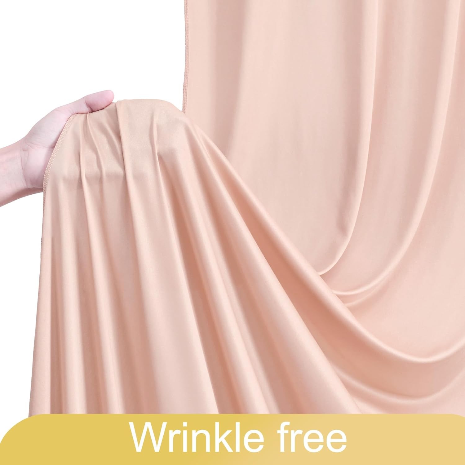 40ft x 10ft Wrinkle Blush Pink Backdrop Curtains for Wedding Parties Curtain