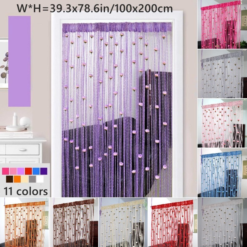 Flower Thread Tassel Curtain Drape Doorway Window Party Wedding Room Decor Home