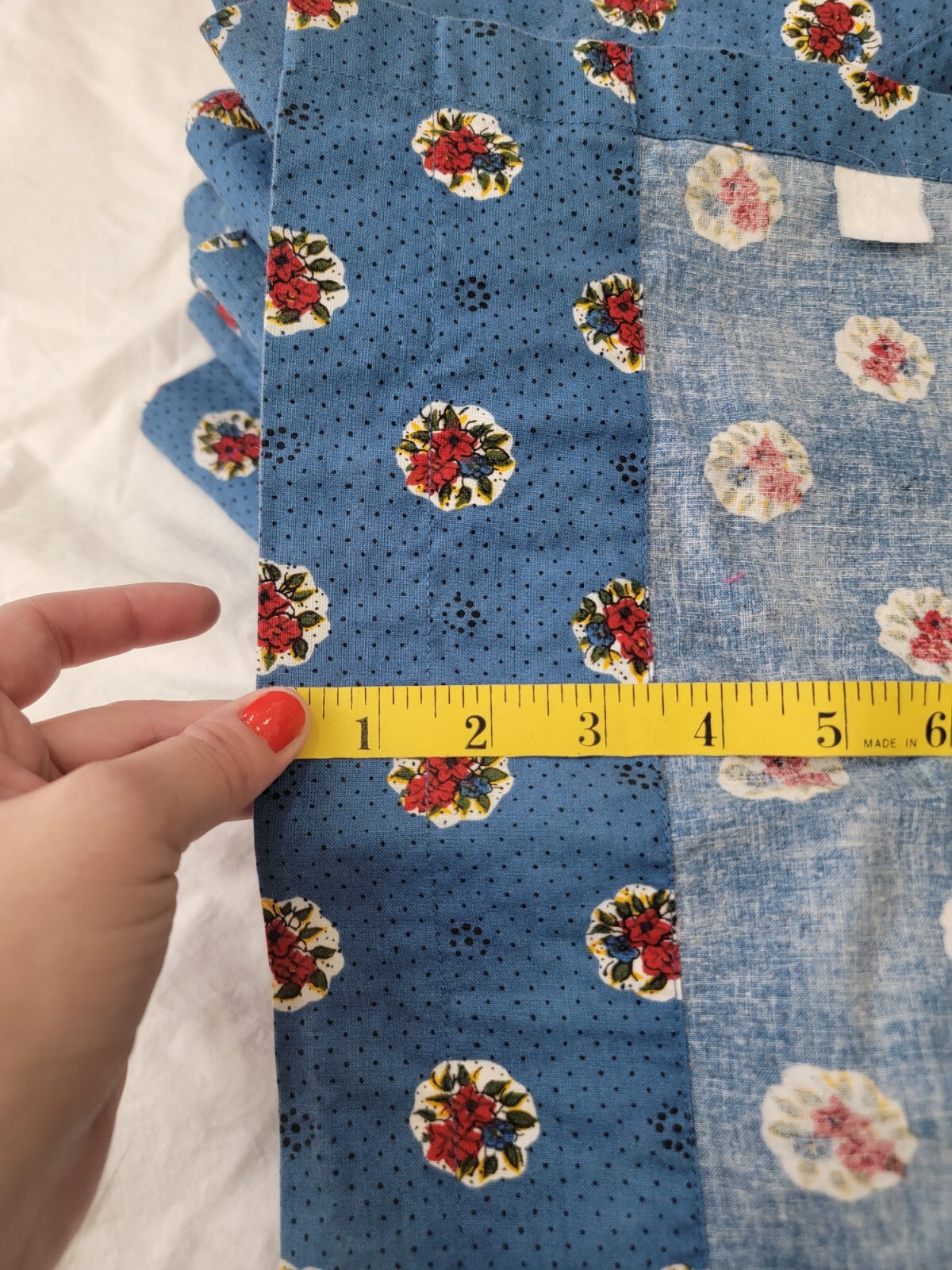 CHOOSE QUANITY Country French Pleated Valance Blue Red Floral Clean 71 x 14.5