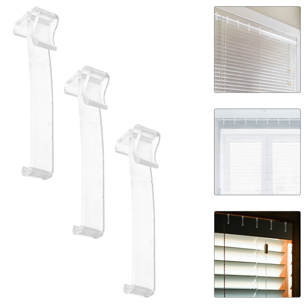 30Pcs Reusable Clear Plastic Clips for Window Curtains and Blind Valance