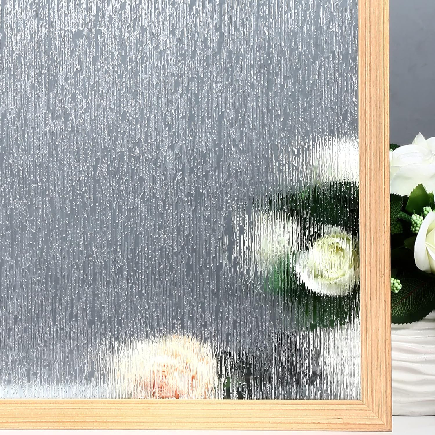 Rain Glass Window Film Privacy Static Window Clings Decorative Glass Sticker for