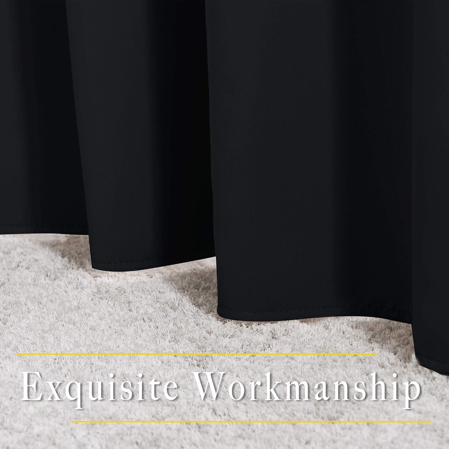 NICETOWN Black Out Curtains for Bedroom 84 Inches Long – Light Reducing Thermal