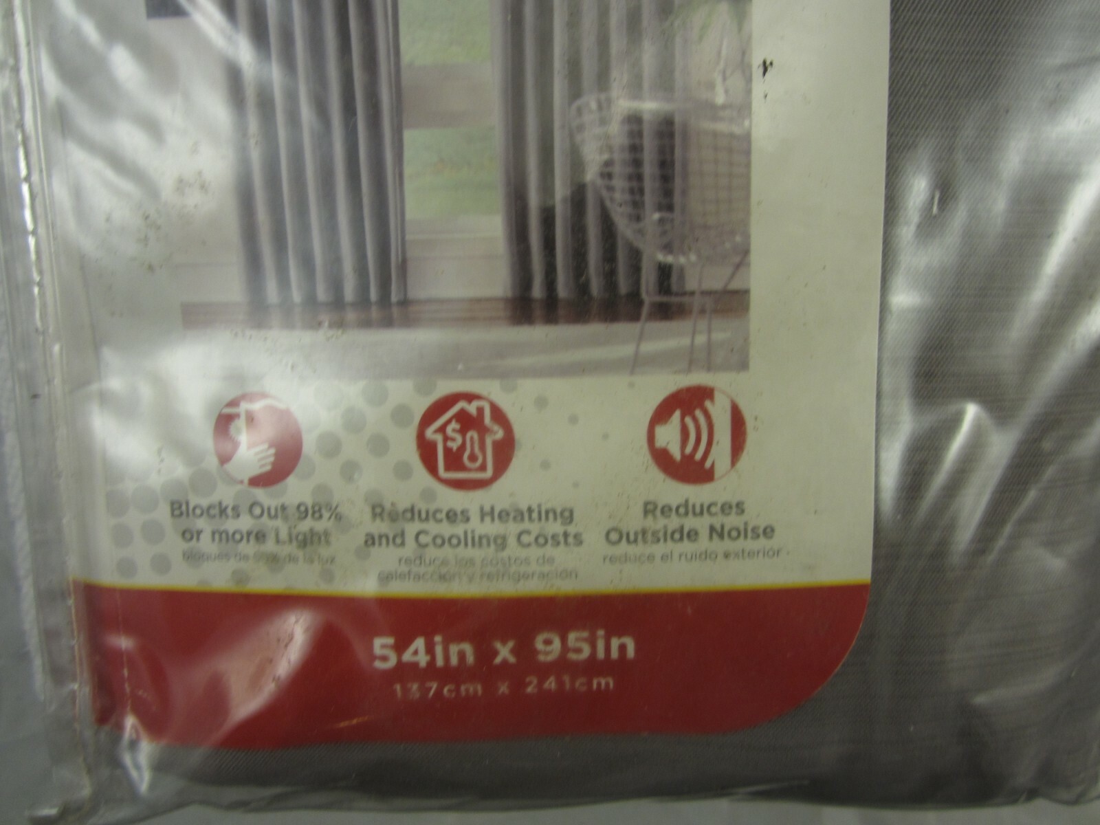 Solaris Room Darkening Polyester Curtain Panel 54 x 95 Inches.