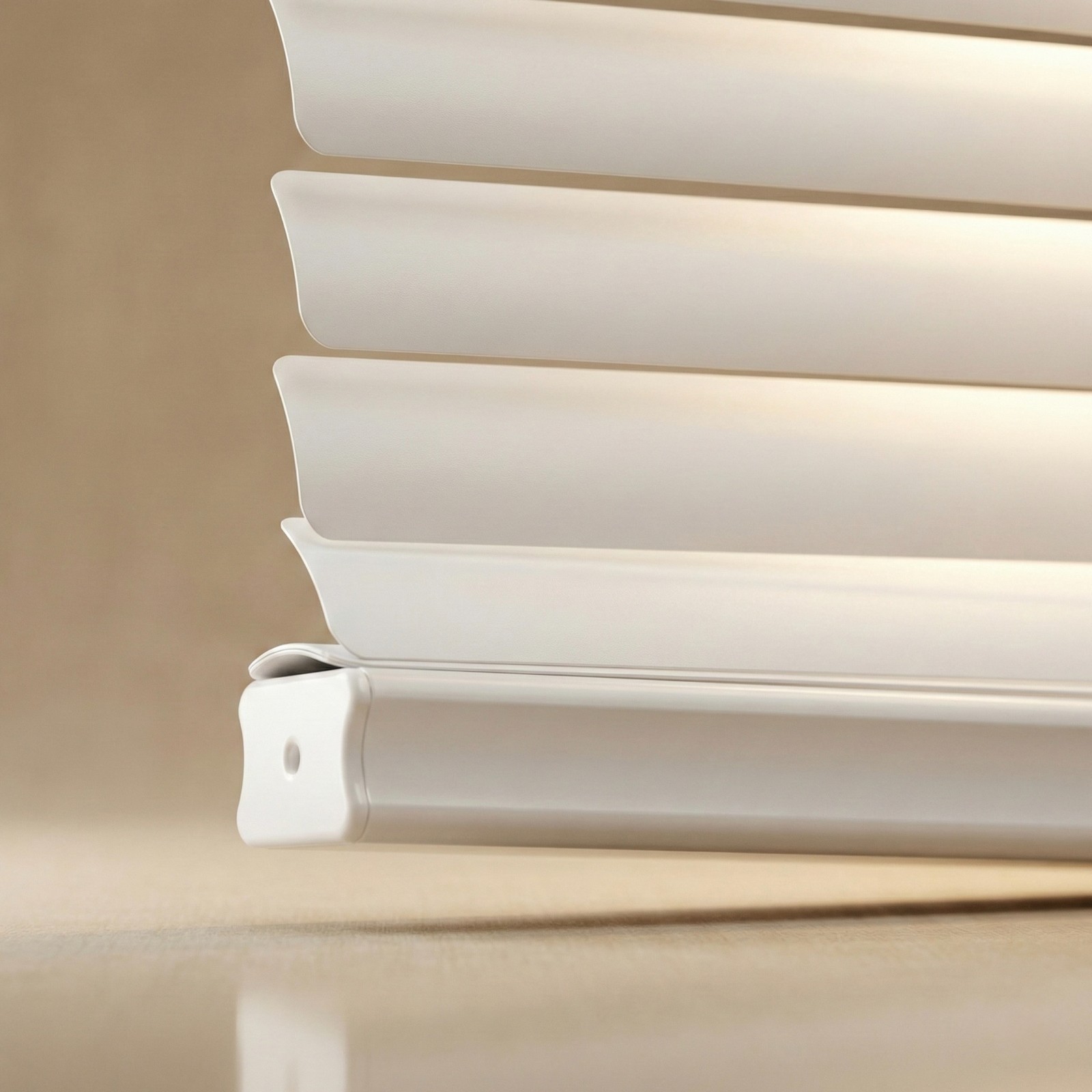 Light Filtering cordless Window Blinds Vinyl Mini Blinds 1″ White 23-70 in Wide