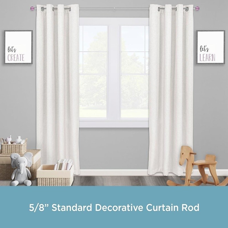 Curtain Rod Adjustable Kids Light Medium Curtains Metal Hardware New