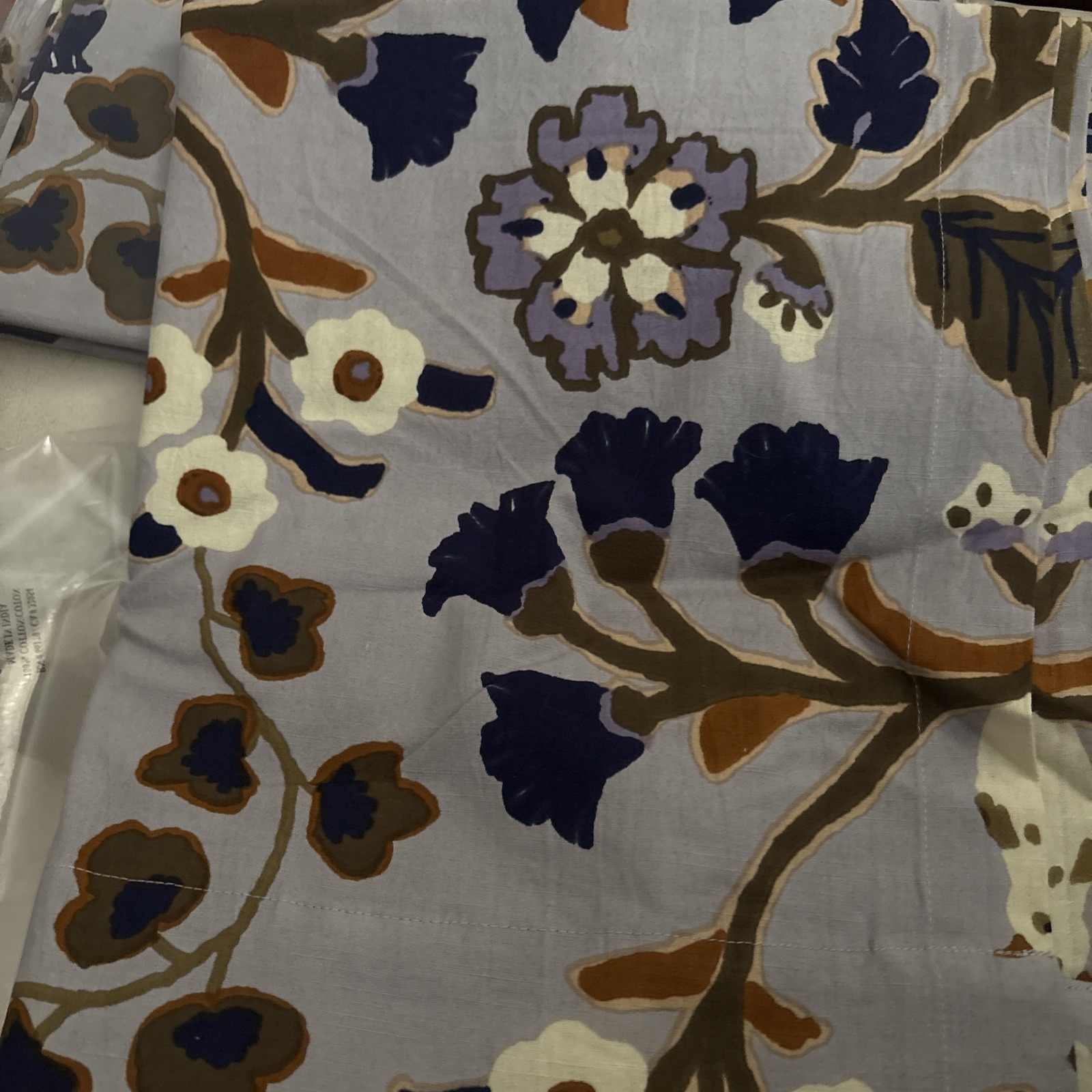 Anthropologie Lave Lavander Floral Curtain Panels 50×63 stunning 4 panels