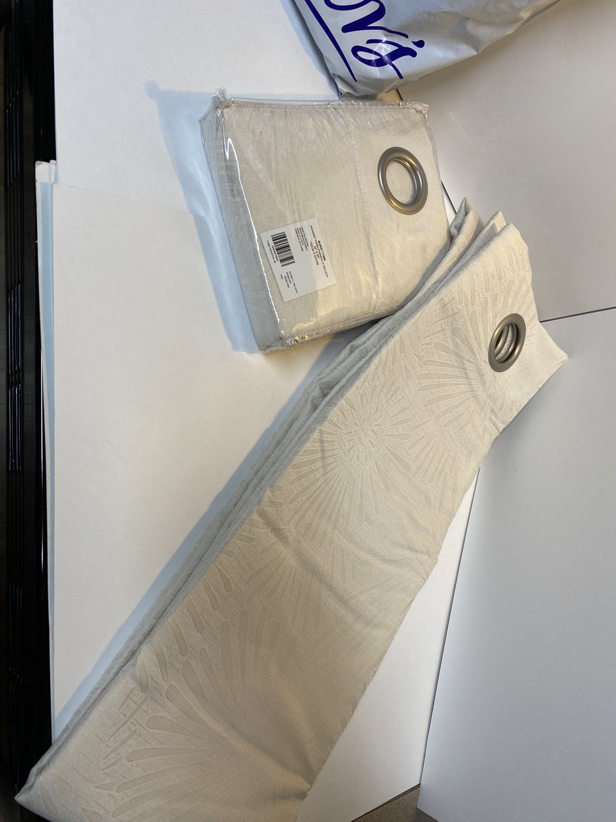 2 Panels Burst Pattern 52” X 95” Grommet Panel Neutral