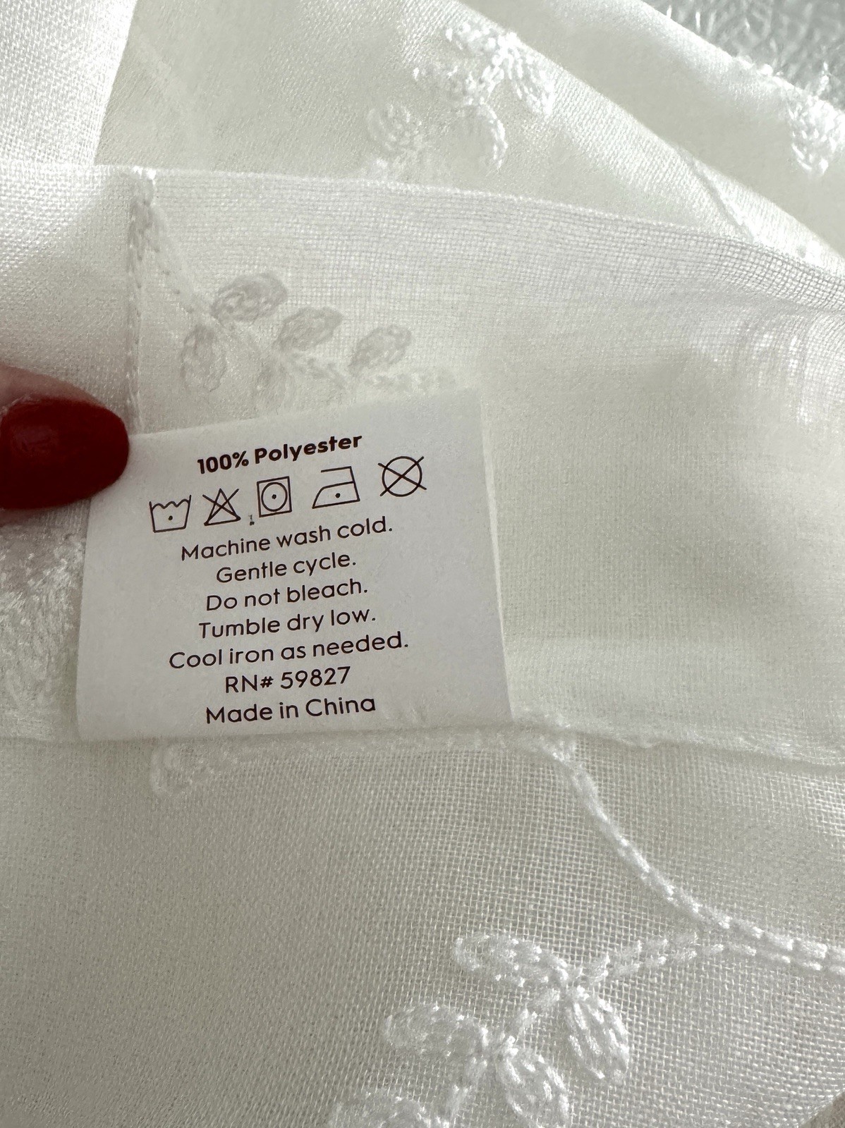 Laura Ashley Window Curtains 4 Panels 38 x 96″ Cream Embroidered Sheer Daventry