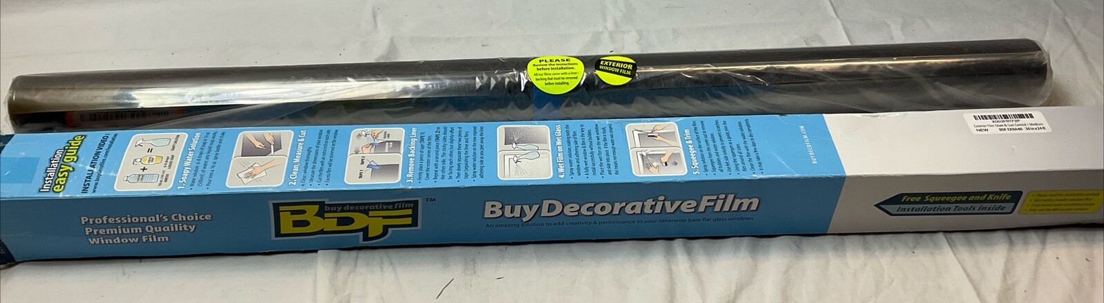BDF EXNA40 EXTERIOR Window Film Glare and Sun Control Black (Medium) 36×24”