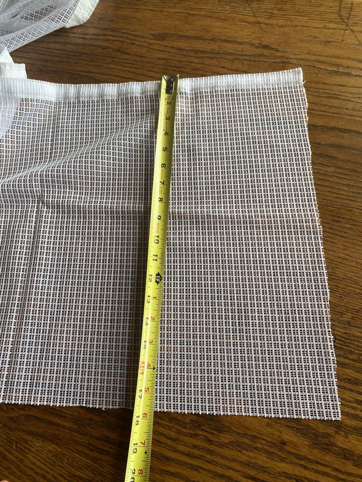 NOS German White Sheer Mesh Modern chic Plain Cafe Lace Curtain Fabric 3 Yds+