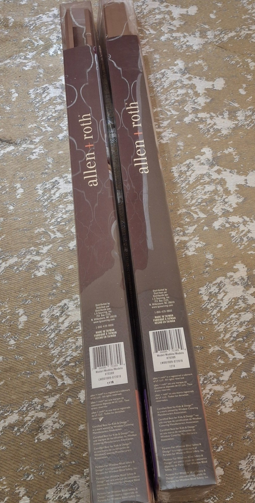 Allen Roth Cordless Cellular Shade 23″ x 72″ Linen 2-Pack 70389 Brown #0053401
